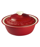 CuttingEdge Carnations Double Walled Casserole Stripper Up With Lid