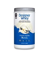 DESIGNER WHEY 100% Premium Whey Protein Powder French Vanilla 32 Ounce Container