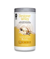 DESIGNER WHEY 100% Premium Whey Protein Powder Vanilla Almond 32 Ounce Container