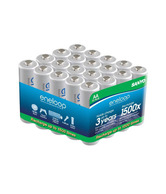 SANYO NEW 1500 eneloop 20 Pack AA Ni-MH Pre-Charged Rechargeable Batteries