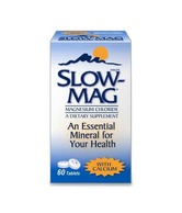 Slow-Mag Magnesium Chloride with Calcium Tablets 60 tablets (Pack of 2)