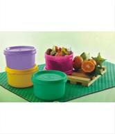 Tupperware Tropical Twins (Set of 4) 250ml each Plastic Containers 4pc Tupperware Tropical Twins 250ml each