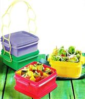 Tupperware Goody Set of 4 with Carolier Plastic Containers Tupperware Goody Set of 4 with Carolier