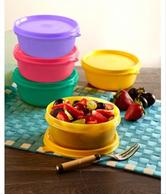 Tupperware Buddy Bowls Plastic Containers 4pc Tupperware Buddy Bowls