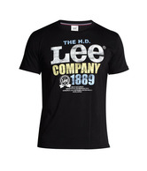 LEE BLACK Printed Lee T Shirts