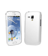 CUBIX Ultra Thin Rubberized Matte Hard Back Case Cover for Samsung Galaxy S Duos S7562 ( White )
