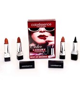 Coloressence Luxury For Luscious Lips - Best Of Brown Combo (3 Lipsticks + 1 Free Bridal Kajal)