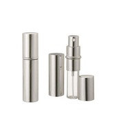 Silver Metallic Perfume Atomizer Spray 10 ML for purse or travel Refillable (Imported)