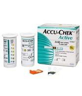 Accu Chek Active Glucose Monitor with 10 Strips & 100 Strips Combo - Get Free Sugar Free 300 Tablets