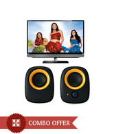 Combo of Toshiba 29PU200 29 Inches HD LED Television with Philips SPA 2210 2.0 Speakers