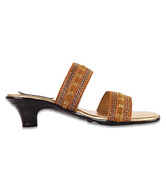 Little Aiva Prominent Brown Slip-on Heels