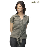 Sepia Smart Mud Grey Top