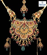 Deccan Pearls Maroon Set  