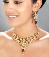 Deccan's Gold Plated Paisley Set