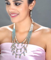 Deccan's Triple String Pearl Set