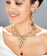 Deccan Pearls Goldpalted Leaf Set