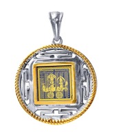 Dijyo Vishnu & Laxmi Sahashranaam Round Yantra Pendant