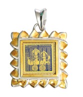 Dijyo Laxmi & Vishnu Sahasranam Silver Petal Pendant