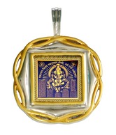 Dijyo Ganesh Stotra Silver Flower Pendant