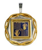 Dijyo Hanuman Chalisa & Ganesh Silver Flower Pendant