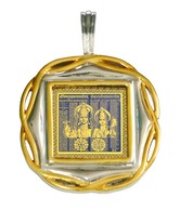 Dijyo Laxmi & Vishnu Sahasranam Silver Flower Pendant