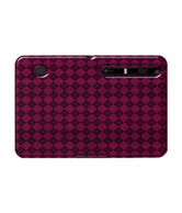 Amzer Luxe Argyle High Gloss TPU Soft Gel Skin Case - Hot Pink for Motorola Xoom
