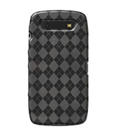Amzer Luxe Argyle High Gloss TPU Soft Gel Skin Case - Smoke Grey For BlackBerry Torch 9850,BlackBerry Torch 9860