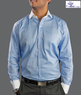 The Stiff Collar Blue Banker's Shirt