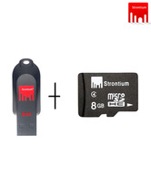 Strontium Pollex Series USB Flash Drive (8GB)+Strontium 8GB MicroSD Memory Card (Class 4)