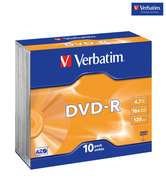 Verbatim Dvd-R 4.7Gb 16X 10 Pack Spindle