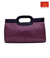 W 'Purple' Square Clutch