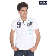 Raves White Polo T-Shirt