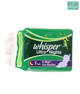 Whisper Ultra Night Extra Heavy Flow 7 Pads