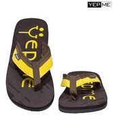 Yepme Brown & Yellow Flip-Flops