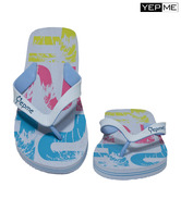 Yepme White & Blue Flip-Flops