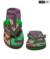 Yepme Black & Green Flip-Flops