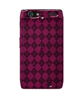 Amzer Luxe Argyle High Gloss TPU Soft Gel Skin Case - Hot Pink For Motorola RAZR XT910