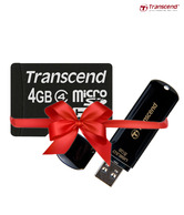 Transcend 8GB Jet Flash 700 Pen Drive & 4GB Micro SD Card Combo