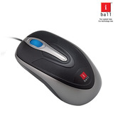 iBall Aero Dynamic Optical Designer Mouse (Shiny Black-USB)