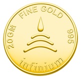 Infinium 24kt 20g 995 Purity BIS Hallmarked Flower Gold Coin