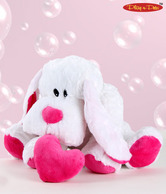 Play-n-Pets White Dog With Heart Soft Toy