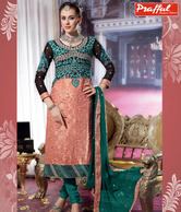 Prafful Orange Ready To Stitch - 13606