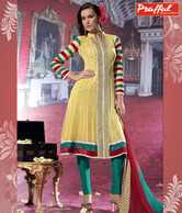 Prafful Yellow Ready To Stitch - 13616