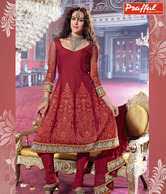 Prafful Maroon Ready To Stitch - 13622