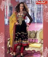 Prafful Black Ready To Stitch - 13631
