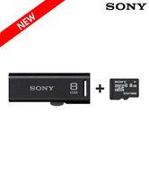 Sony Micro SD Memory Card (8GB)+Sony Micro Vault Classic 8GB Pen Drive (Black)