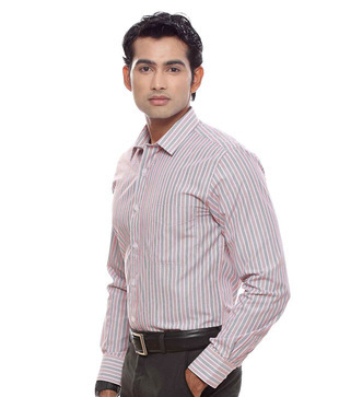 Mark Taylor Striped Red Shirt
