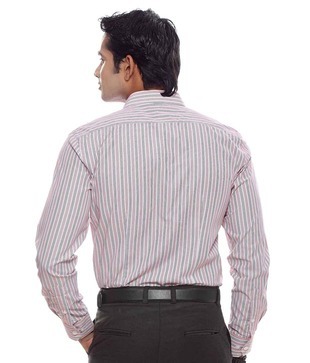 Mark Taylor Striped Red Shirt