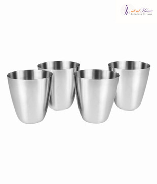 Ideal Home Stainless Steel V Shaped Glasses