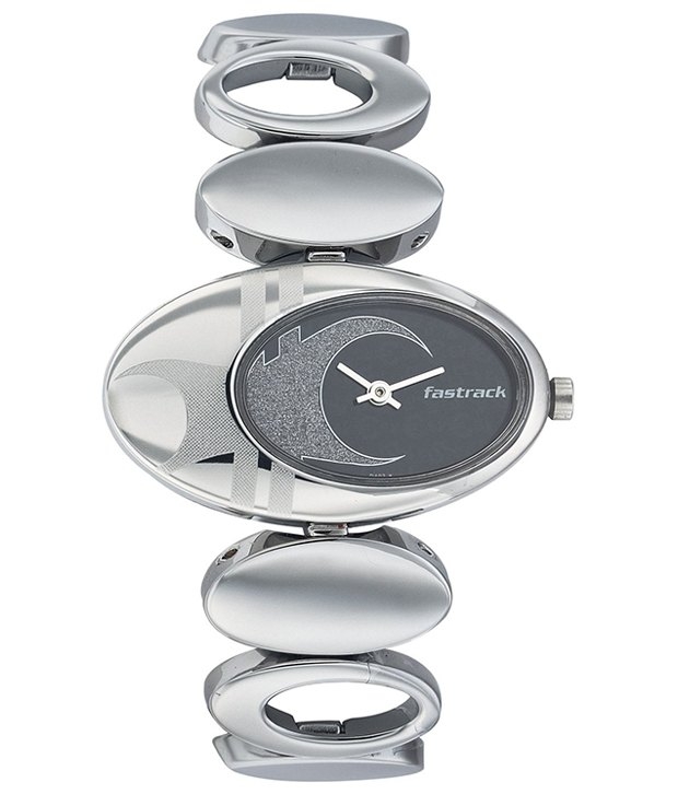 fastrack silver chain watches for ladies